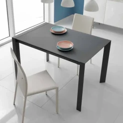 Viadurini Living Ausziehbare Esstische-Tisch aus Glas und Metall verlängerbar Oddo