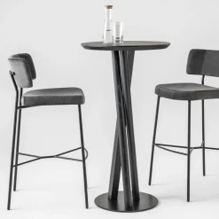 Viadurini Living Moderne Couchtische-Tisch aus massiver Esche und Metall mit runder Platte Made in Italy - Baden