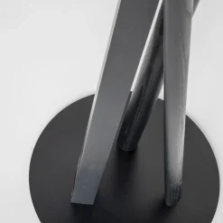 Viadurini Living Moderne Couchtische-Tisch aus massiver Esche und Metall mit runder Platte Made in Italy - Baden