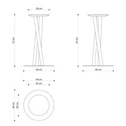 Viadurini Living Moderne Couchtische-Tisch aus massiver Esche und Metall mit runder Platte Made in Italy - Baden