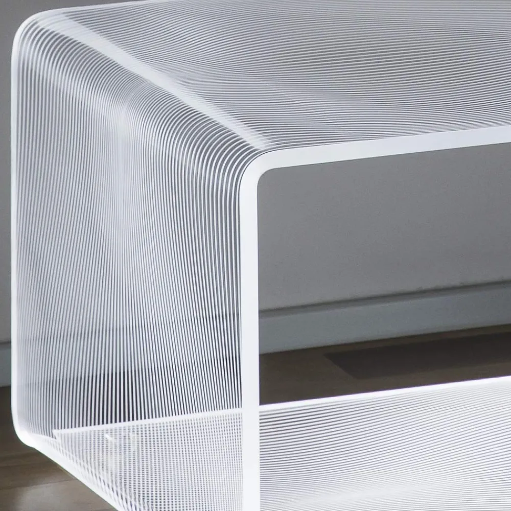 Viadurini Lighting Moderne Couchtische-Tisch Bright LED RGB Transparent Acryl Laser Decor - Robiola