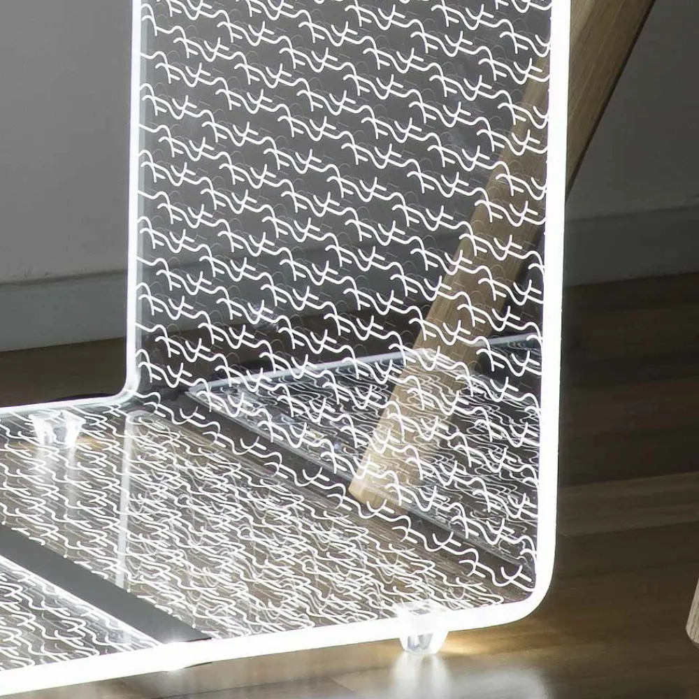 Viadurini Lighting Moderne Couchtische-Tisch Bright LED RGB Transparent Acryl Laser Decor - Robiola