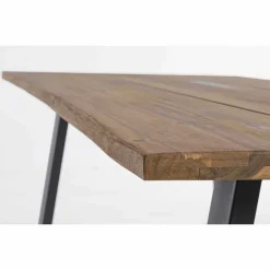 Viadurini in the Garden Gartentische Aus Teakholz-Tisch im Freien aus Akazienholz mit Beinen aus lackiertem Stahl - Sheldon