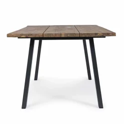 Viadurini in the Garden Gartentische Aus Teakholz-Tisch im Freien aus Akazienholz mit Beinen aus lackiertem Stahl - Sheldon