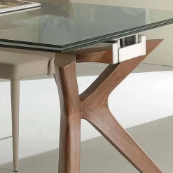 Viadurini Living Ausziehbare Esstische-Tisch in modernem Design ausziehbar aus Stahl und Glas Kentucky