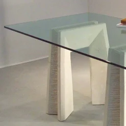 Viadurini Living Esstische Nach Mass|Esstische-Tisch in modernem Design aus Stein und Kristall Arianna