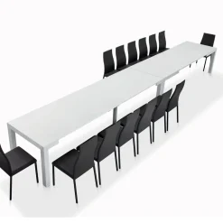 Viadurini Living Ausziehbare Esstische-Tisch mit Innenverlängerungen und Klappkante aus Laminat, hergestellt in Italien – Gordito