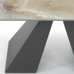 Viadurini Living Ausziehbare Esstische-Tisch mit integrierten Verlängerungen und Untergestell aus Nerzstahl, hergestellt in Italien – Dalmatiner