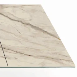 Viadurini Living Ausziehbare Esstische-Tisch mit integrierten Verlängerungen aus Keramik und Stahl, hergestellt in Italien – Dalmata