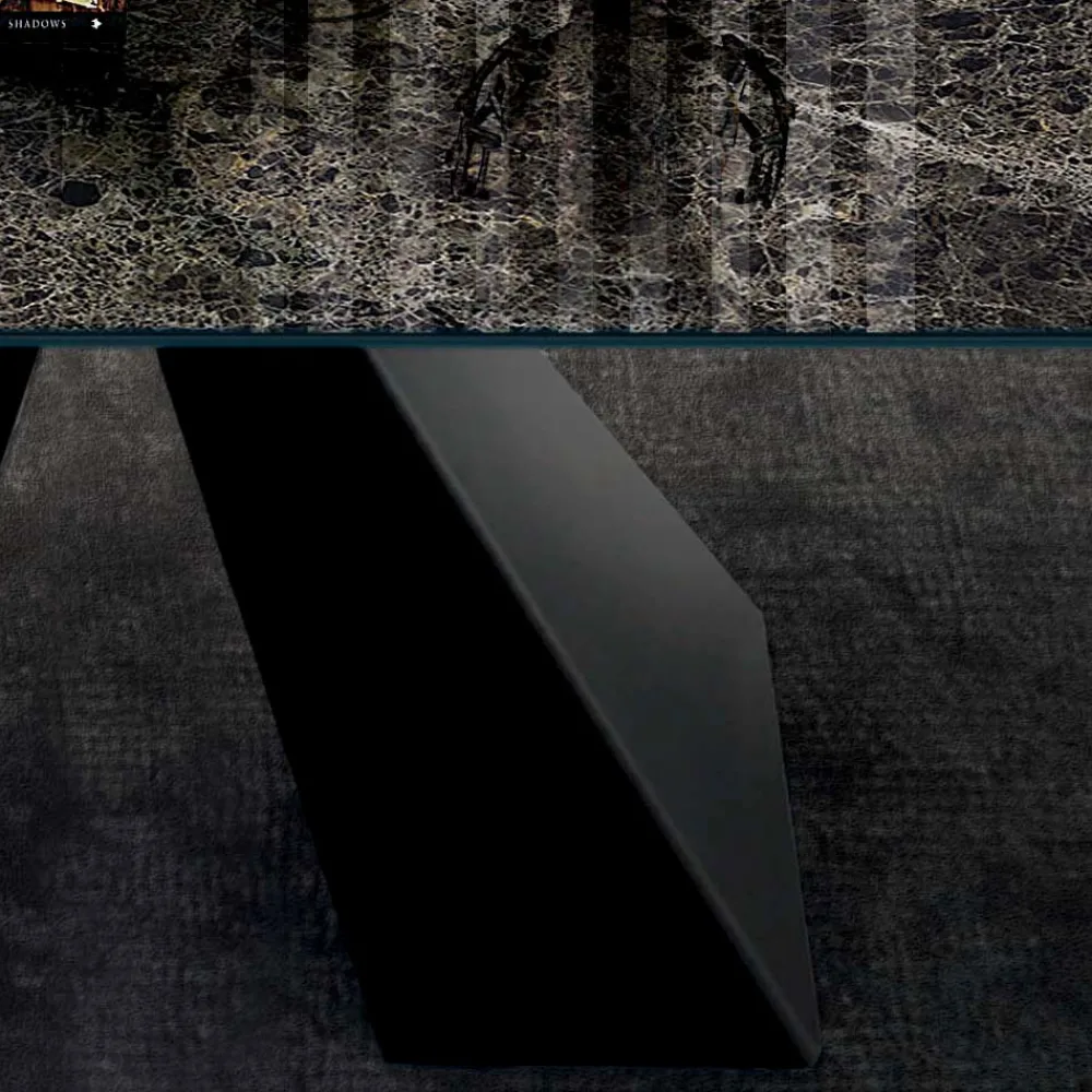 Viadurini Living Ausziehbare Esstische-Tisch mit integrierten Verlängerungen aus Keramik und Stahl, hergestellt in Italien – Dalmata