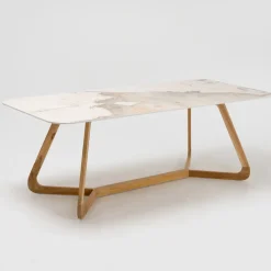 Viadurini Living Gartentische Fest|Gartentische Aus Teakholz-Tisch mit Keramikplatte und Untergestell aus massivem Teakholz, hergestellt in Italien – Bluse