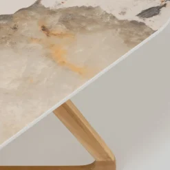 Viadurini Living Gartentische Fest|Gartentische Aus Teakholz-Tisch mit Keramikplatte und Untergestell aus massivem Teakholz, hergestellt in Italien – Bluse