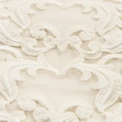 Viadurini Textile Tischdecken-Tischdecke aus weißem Leinen oder Butter mit rechteckigem Farnese-Spitzendesign - Kippel