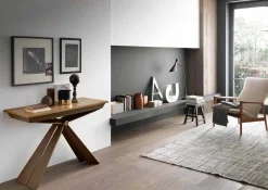 Viadurini Living Ausziehbarer Konsolentisch-Tischkonsole aus Holz und Metall ausziehbar bis 295 cm Made in Italy - Timedio