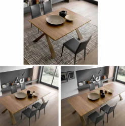 Viadurini Living Ausziehbarer Konsolentisch-Tischkonsole aus Holz und Metall ausziehbar bis 295 cm Made in Italy - Timedio