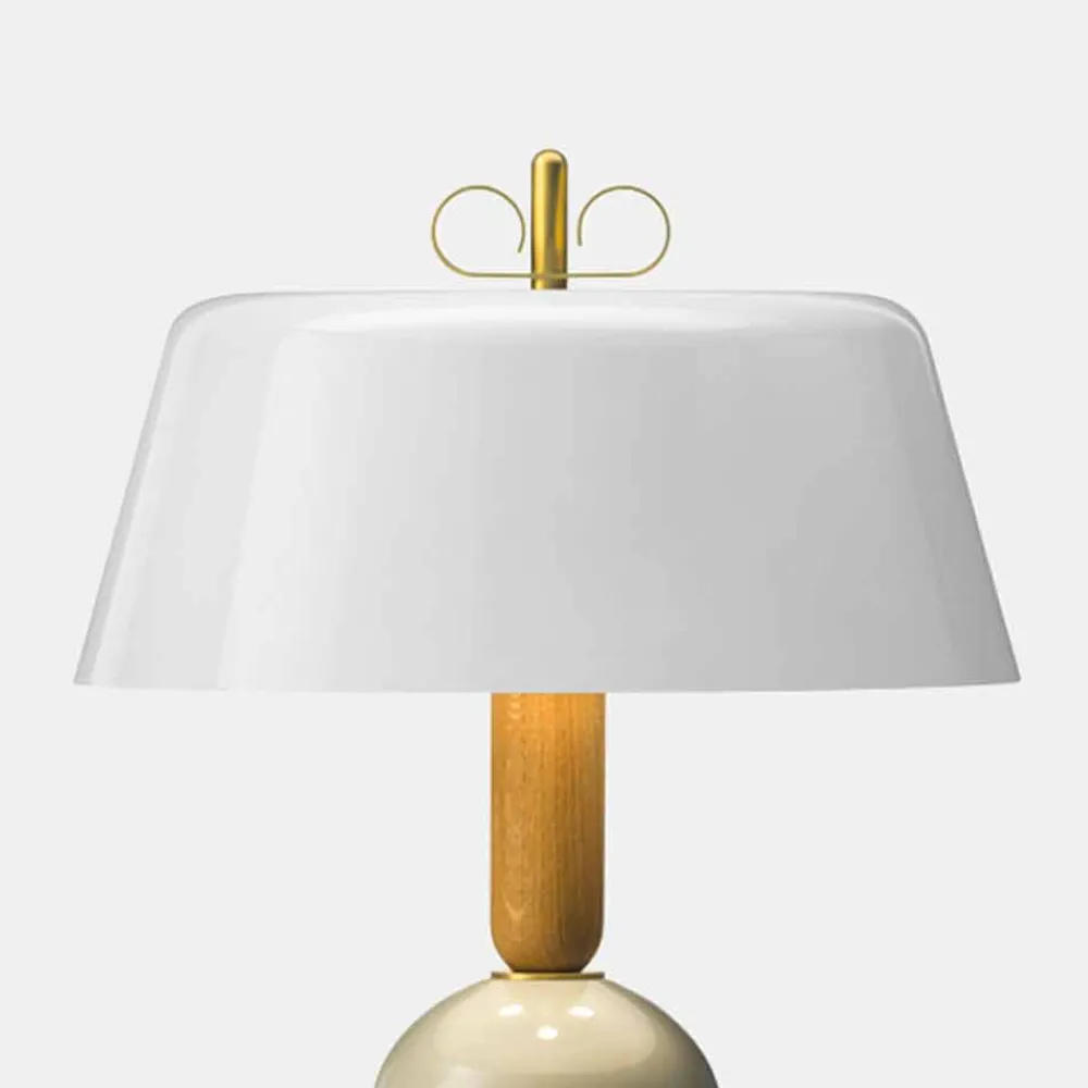 Il Fanale Design Tischlampen-Tischlampe aus Aluminium und Messing 5 Luxusausführungen - Bonton von