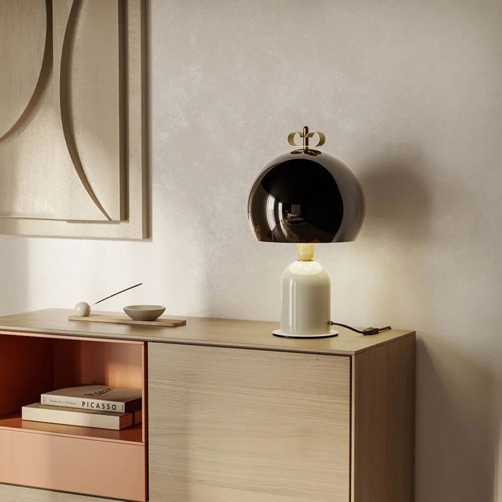 Il Fanale Design Tischlampen-Tischlampe aus Aluminium und Messing 3 Luxusausführungen - Bonton von