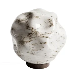 Viadurini Lighting Design Tischlampen-Tischlampe aus dunklem Messing und Steinglas, hergestellt in Italien – Bottega