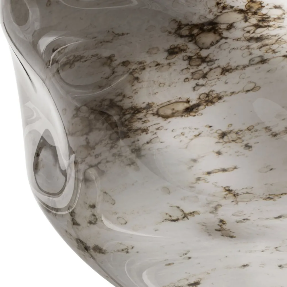 Viadurini Lighting Design Tischlampen-Tischlampe aus dunklem Messing und Steinglas, hergestellt in Italien – Bottega