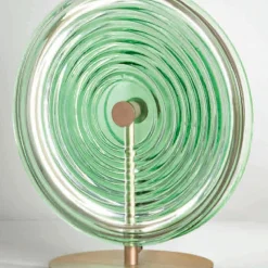 Viadurini Lighting Moderne Tischlampen-Tischlampe aus Metall und Glas mit konzentrischen Linien verziert - Hackberry