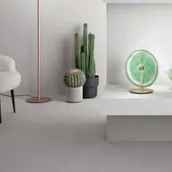 Viadurini Lighting Moderne Tischlampen-Tischlampe aus Metall und Glas mit konzentrischen Linien verziert - Hackberry