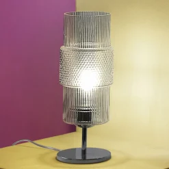 Viadurini Vetro di Venezia Murano Lampen|Moderne Tischlampen-Tischlampe aus mundgeblasenem Glas in Venedig und Metall - Satomi