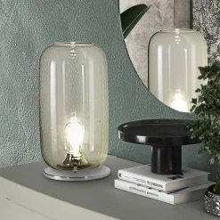 Viadurini Vetro di Venezia Murano Lampen|Moderne Tischlampen-Tischlampe aus mundgeblasenem Glas in Venedig 16 22 cm - Bambus