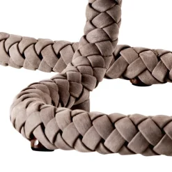 Grilli Design Tischlampen-Tischlampe aus Stoff und Leder Snake in Italien hergestellt