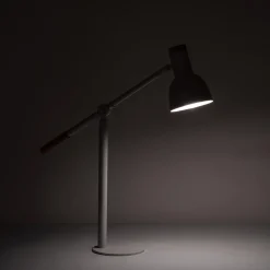 Viadurini Lighting Moderne Tischlampen-Tischlampe aus weißem Metall mit Naturholzdetails - Anya