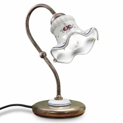 Ferroluce Vintage Tischlampen-Tischlampe Eisen Keramik handbemalt Vintage Artisan - Chieti
