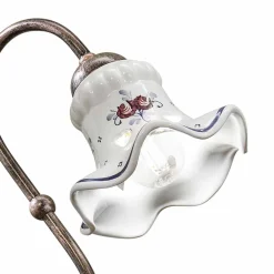 Ferroluce Vintage Tischlampen-Tischlampe Eisen Keramik handbemalt Vintage Artisan - Chieti