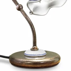 Ferroluce Vintage Tischlampen-Tischlampe Eisen Keramik handbemalt Vintage Artisan - Chieti