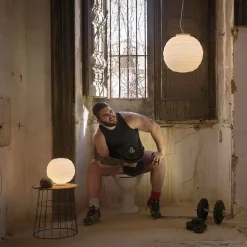 Viadurini Lighting Design Tischlampen-Tischlampe in weißem Satin Glas und Metall Modernes Design - Morse