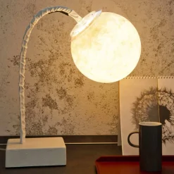 In-es.artdesign Moderne Tischlampen-Tischleuchte moderner flexibler Vorbau MicroT Luna