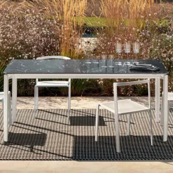 Viadurini in the Garden Gartentische Aus Aluminium-Tischplatte für den Garten-Esstisch aus Feinsteinzeug Made in Italy - Tarik