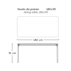 Viadurini in the Garden Gartentische Aus Aluminium-Tischplatte für den Garten-Esstisch aus Feinsteinzeug Made in Italy - Tarik