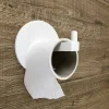 Viadurini Bathroom Toilettenpapierhalter-Toilettenpapierhalter aus weißem Corian oder mit schwarzem Einsatz, Made in Italy - Elono
