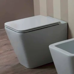 Viadurini Bathroom Wc-Toilettenschüssel aus weißer Keramik modernes Design Sun Square Italy