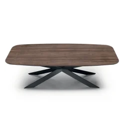 Viadurini Living Esstische-Tonnenförmiger Esstisch aus Laminat in Holzoptik, hergestellt in Italien – Cave