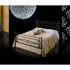 Viadurini Night Design Maßgeschneiderte Möbel|Schmiedeeisen Doppelbetten-Topazio  Doppelbett aus Schmiedeeisen in Design