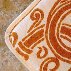 Viadurini by Marchi 1633 Küchenzubehör-Topflappen italienischer Kunst aus reinem Leinen mit Handabdruck Unikat, 6 Stück