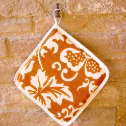 Viadurini by Marchi 1633 Küchenzubehör-Topflappen italienischer Kunst aus reinem Leinen mit Handabdruck Unikat, 6 Stück