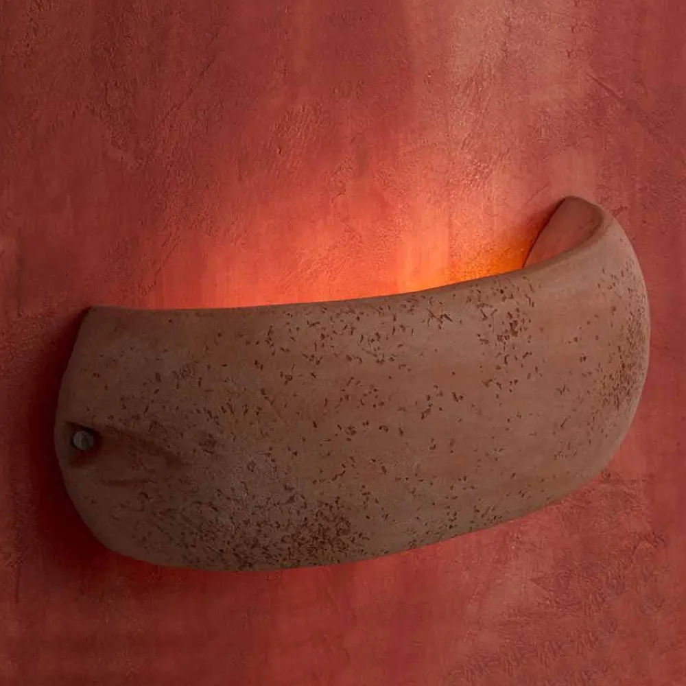 Toscot Garten-Wandlampen-Castelverde Terrakotta-Wandlampe für den Innen- und Außenbereich made in Italy