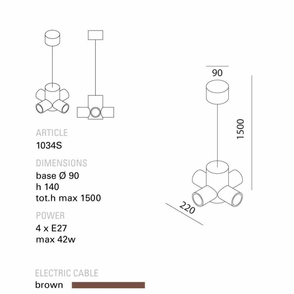 Toscot Designer Pendelleuchten-Traffic Pendelleuchte aus Keramik made in Toscana