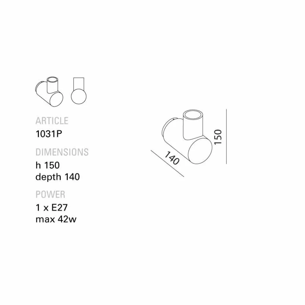 Toscot Vintage Wandleuchten-Traffic Wandlampe aus Keramik made in Toscana