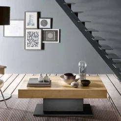 Viadurini Living Tisch Höhenverstellbar-Transformator Tisch aus Holz und Stahl Made in Italy - Demetro