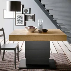 Viadurini Living Tisch Höhenverstellbar-Transformator Tisch aus Holz und Stahl Made in Italy - Demetro