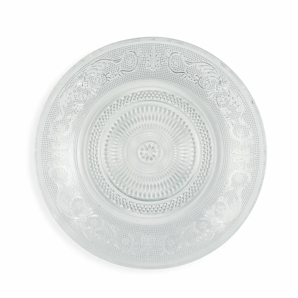 Viadurini Kitchen Teller Set-Transparente Glasteller Luxury Classic Decor 18-teilig - Palazzo