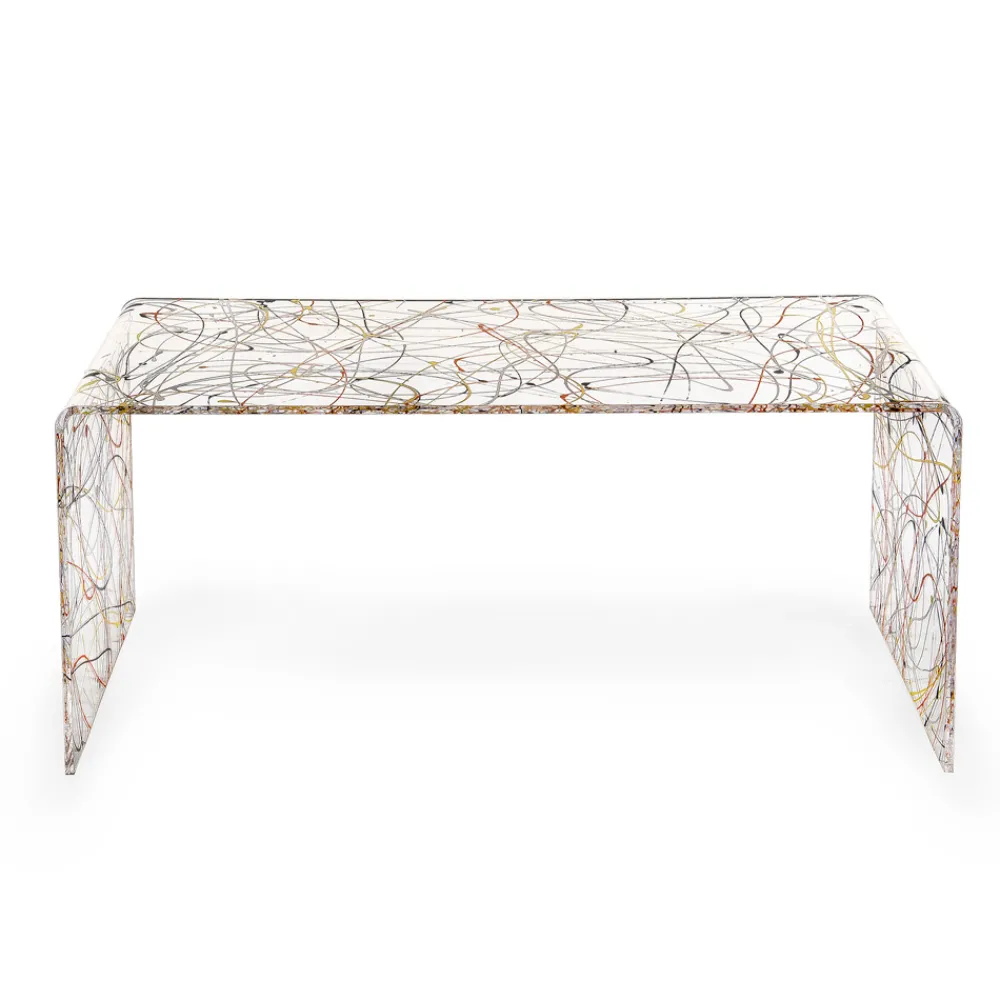 Viadurini Living Moderne Couchtische-Transparenter Couchtisch aus Plexiglas, hergestellt in Italien – Vichy