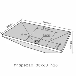 Viadurini Bathroom Steinwaschbecken-Trapezförmiges Aufsatzwaschbecken aus schwarzen Naturstein Wok Modell